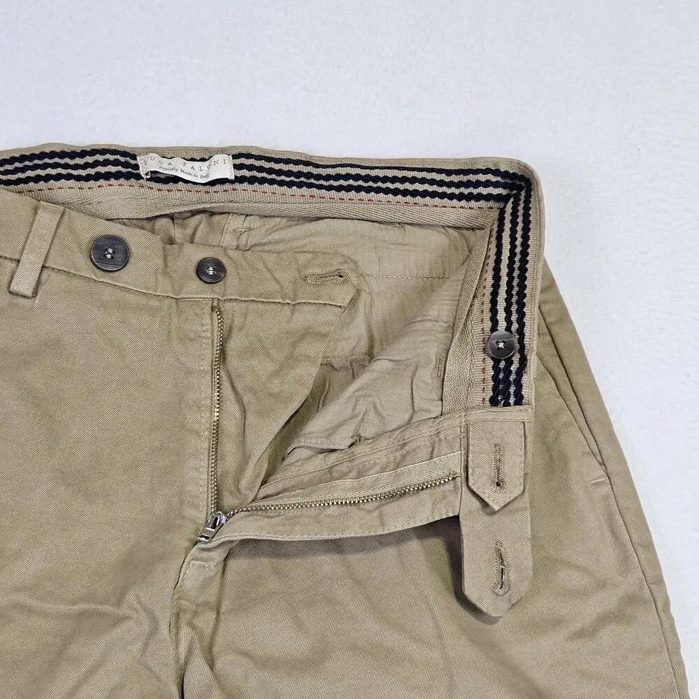 Luca Faloni Cortina Chino Men 30 IT46 Pant Made in Italy Trouser 30x29 Camel Tan